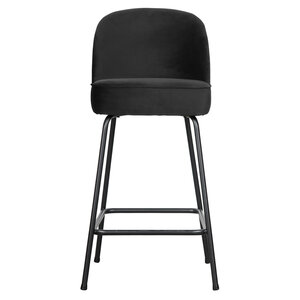 Woood Barstoel Vogue - Fluweel Zwart 64cm