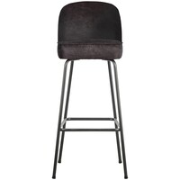 Barstoel Vogue - Leer Zwart 79cm