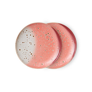 HKliving Set van 2 Bordjes 70s  - Lychee