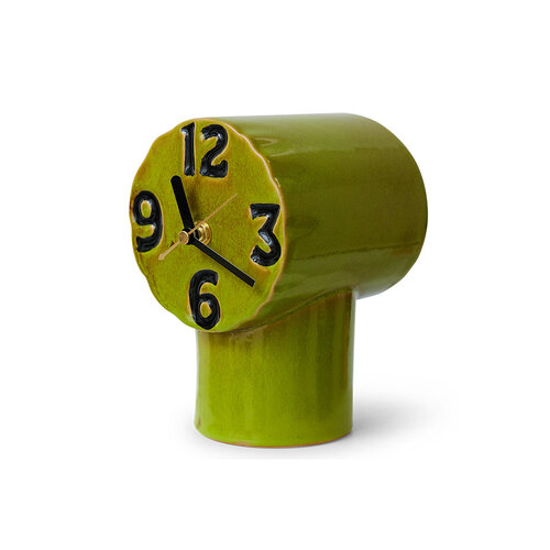 HKliving Klok Keramiek - Retro Olive