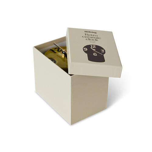 HKliving Klok Keramiek - Retro Olive
