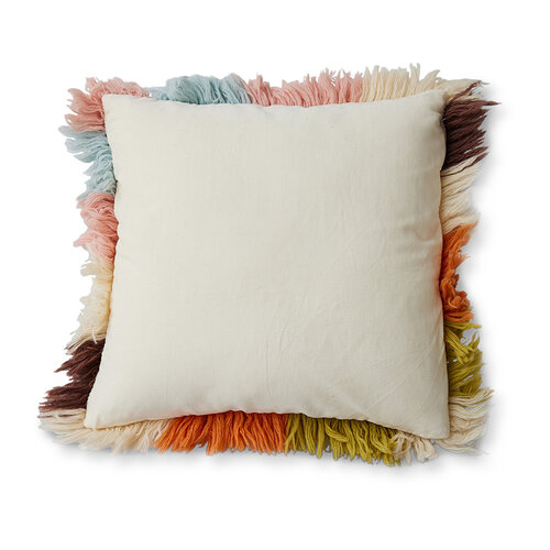 HKliving Kussen Fluffy - Striped 55 x 55 cm