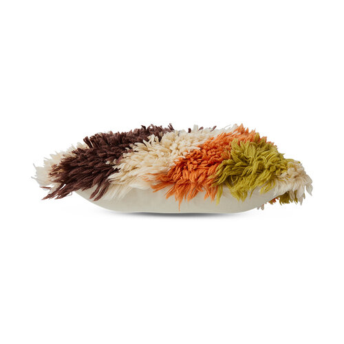 HKliving Kussen Fluffy - Striped 55 x 55 cm