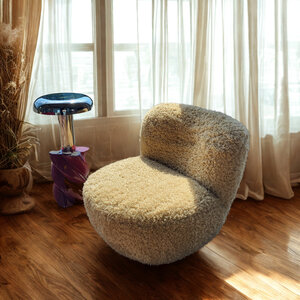 COMF Collection Draaifauteuil Poppy - in Stof: Plush Champagne 170 (Cat. H)