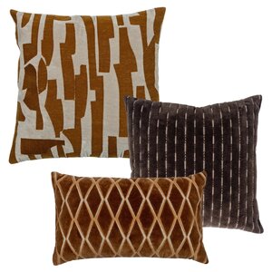 Woood Kussens Isai (set van 3) - Bruin