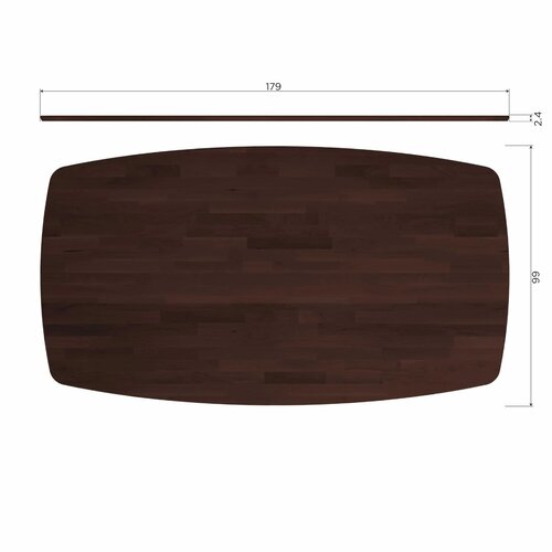 Woood Tablo: Eettafel Deens Ovaal Mystic Brown - 180 x 100 cm