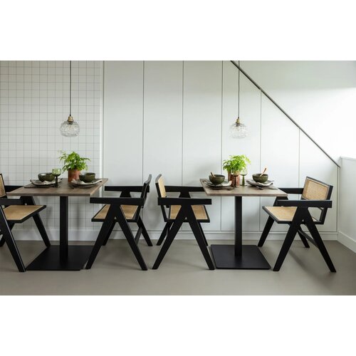 Woood Tablo: Eettafel Vierkant Cashmere Brown- 80 x 80 cm