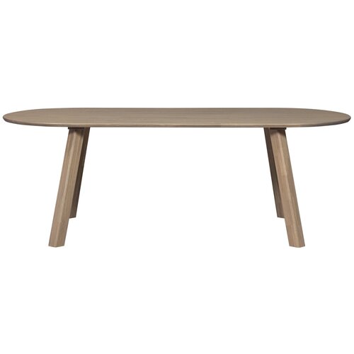 Woood Tablo: Eettafel Ovaal Pebble Grey - 220 x 90 cm