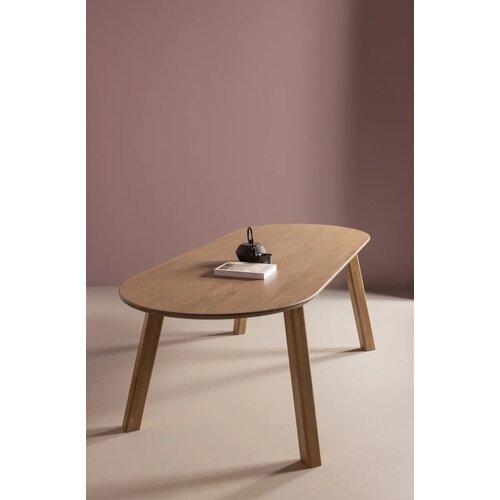 Woood Tablo: Eettafel Ovaal Pebble Grey - 220 x 90 cm