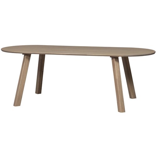 Woood Tablo: Eettafel Ovaal Pebble Grey - 220 x 90 cm