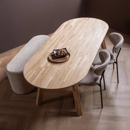 Woood Tablo: Eettafel Ovaal Transparant - 220 x 90 cm