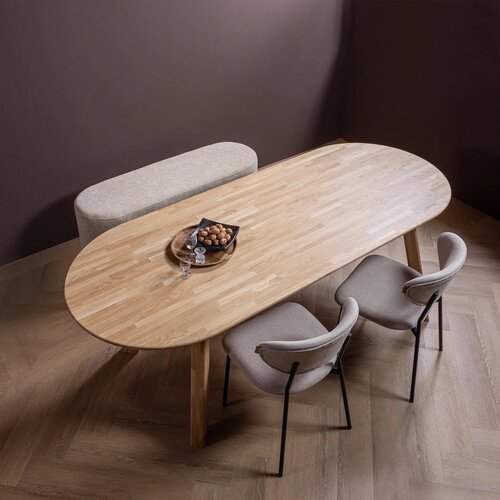 Woood Tablo: Eettafel Ovaal Transparant - 220 x 90 cm