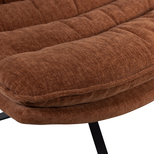 Woood Draaifauteuil met poef Kube - roestbruin Woood Draaifauteuil met poef Kube - roestbruin