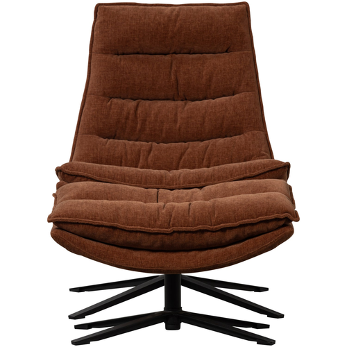 Woood Draaifauteuil met poef Kube - roestbruin Woood Draaifauteuil met poef Kube - roestbruin