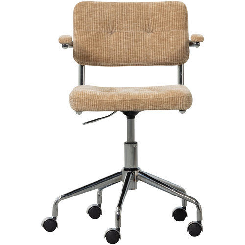 Woood Bureaustoel Kova - ribstof zand Woood Bureaustoel Kova - ribstof zand