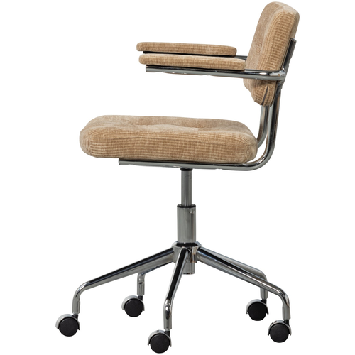 Woood Bureaustoel Kova - ribstof zand Woood Bureaustoel Kova - ribstof zand