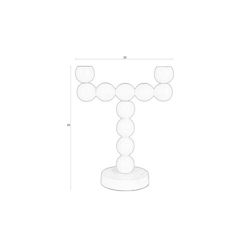 Zuiver Kandelaar Bubbles Two - Shiny Silver Zuiver Kandelaar Bubbles Two - Shiny Silver