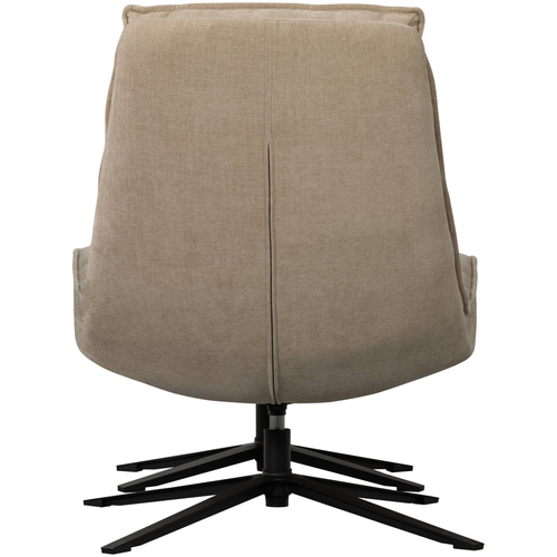 Woood Draaifauteuil met poef Kube - naturel