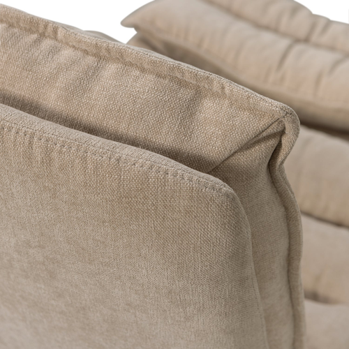 Woood Draaifauteuil met poef Kube - naturel