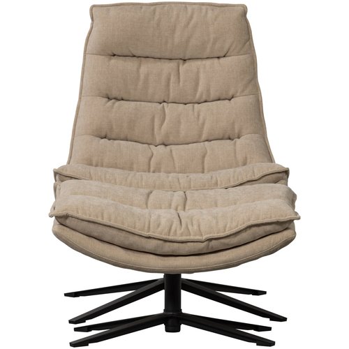 Woood Draaifauteuil met poef Kube - naturel