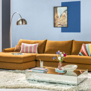COMF Collection Zetel Butler - Opstelling: Divan L + 3-zit R - Stof: Alpine bronze (cat. 8)