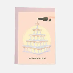 Kaart 'Champagne Tower'