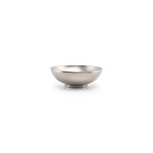 F2D Kom Dubbelwandig Vintage zilver 18 x H6 cm