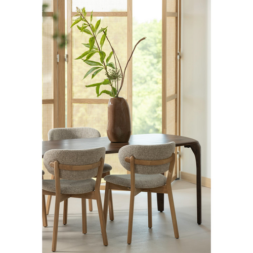 Woood Eettafel Fiore - Mango Hout Donkerbruin 230 x 95 cm