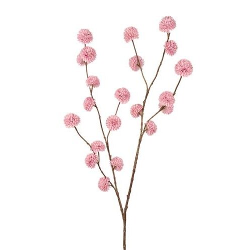 Zijdebloem - Pompom Spray - Light Purple - 100 cm Zijdebloem - Pompom Spray - Light Purple - 100 cm