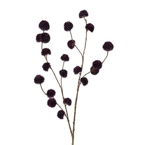 Zijdebloem - Pompom Spray - Dark Purple - 100 cm Zijdebloem - Pompom Spray - Dark Purple - 100 cm