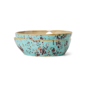 HKliving Set van 2 Pasta Bowls - Patina