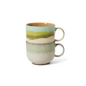 HKliving Set van 2 Tea Cups 70s - Neo