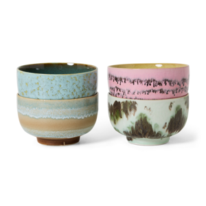HKliving Set van 4 Noodle Bowls - Dada