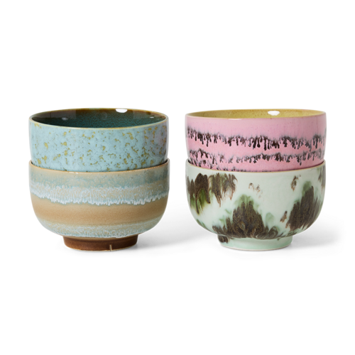 HKliving Set van 4 Noodle Bowls - Dada HKliving Set van 4 Noodle Bowls - Dada