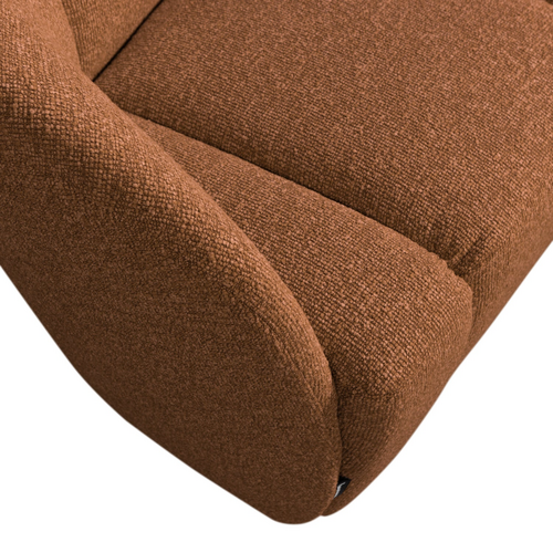 Woood Bankje Mojo Links - Bouclé Roestbruin Melange