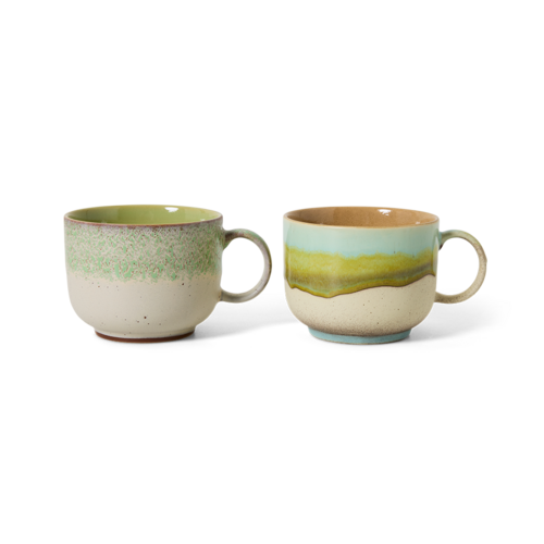 HKliving Set van 2 Tea Cups 70s - Neo HKliving Set van 2 Tea Cups 70s - Neo
