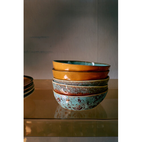 HKliving Set van 2 Pasta Bowls - Patina