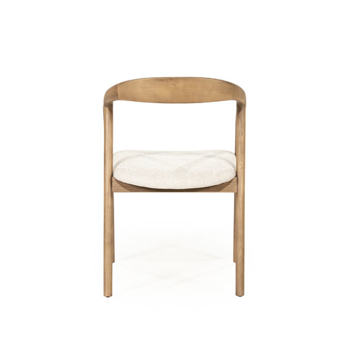 Armstoel Essenhout Rond - Lichtbruin