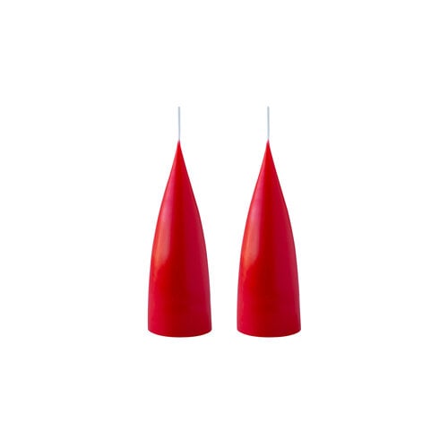 Cone Shaped Candle - X-Mas Red - 16 cm