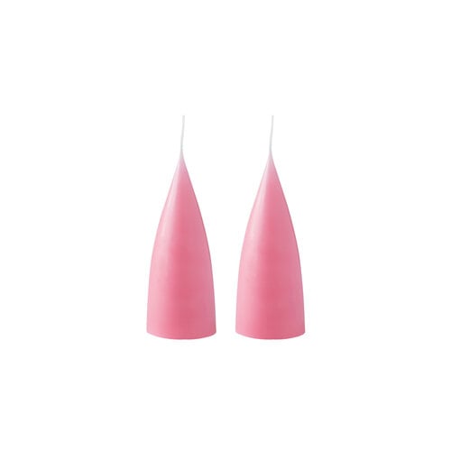 Cone Shaped Candle - Pastel Rose - 16 cm
