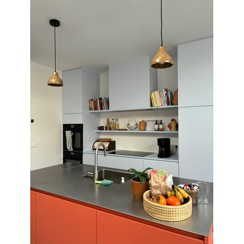 Woood Hanglamp Arleso - metaal honinggeel