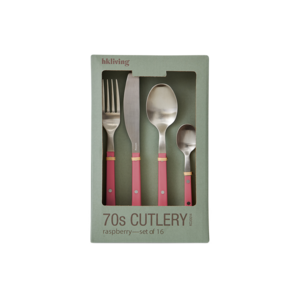 HKliving Bestek 70s (Set van 16) - Raspberry