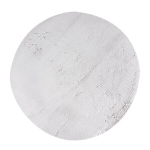 U&S Carpet Collection Fluffy vloerkleed - Rond - Silver - ∅200 cm