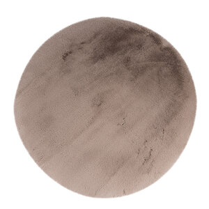 U&S Carpet Collection Fluffy vloerkleed - Rond - Taupe - ∅200 cm