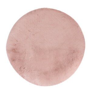 U&S Carpet Collection Fluffy vloerkleed - Rond - Powder Pink - ∅200 cm