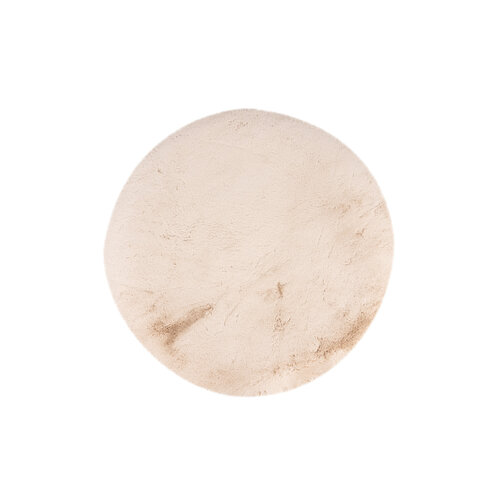 U&S Carpet Collection Fluffy vloerkleed - Rond - Beige - ∅200 cm