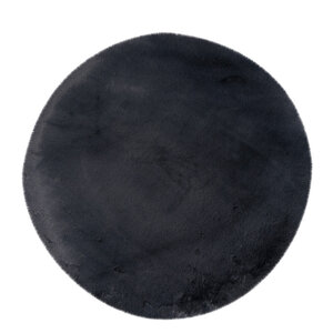 U&S Carpet Collection Fluffy vloerkleed - Rond - Graphite - ∅160 cm