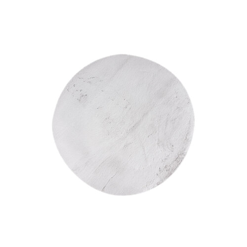 U&S Carpet Collection Fluffy vloerkleed - Rond - Silver - ∅160 cm