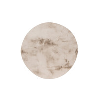Fluffy vloerkleed - Rond - Light Taupe - ∅160 cm