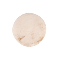 Fluffy vloerkleed - Rond - Beige - ∅160 cm